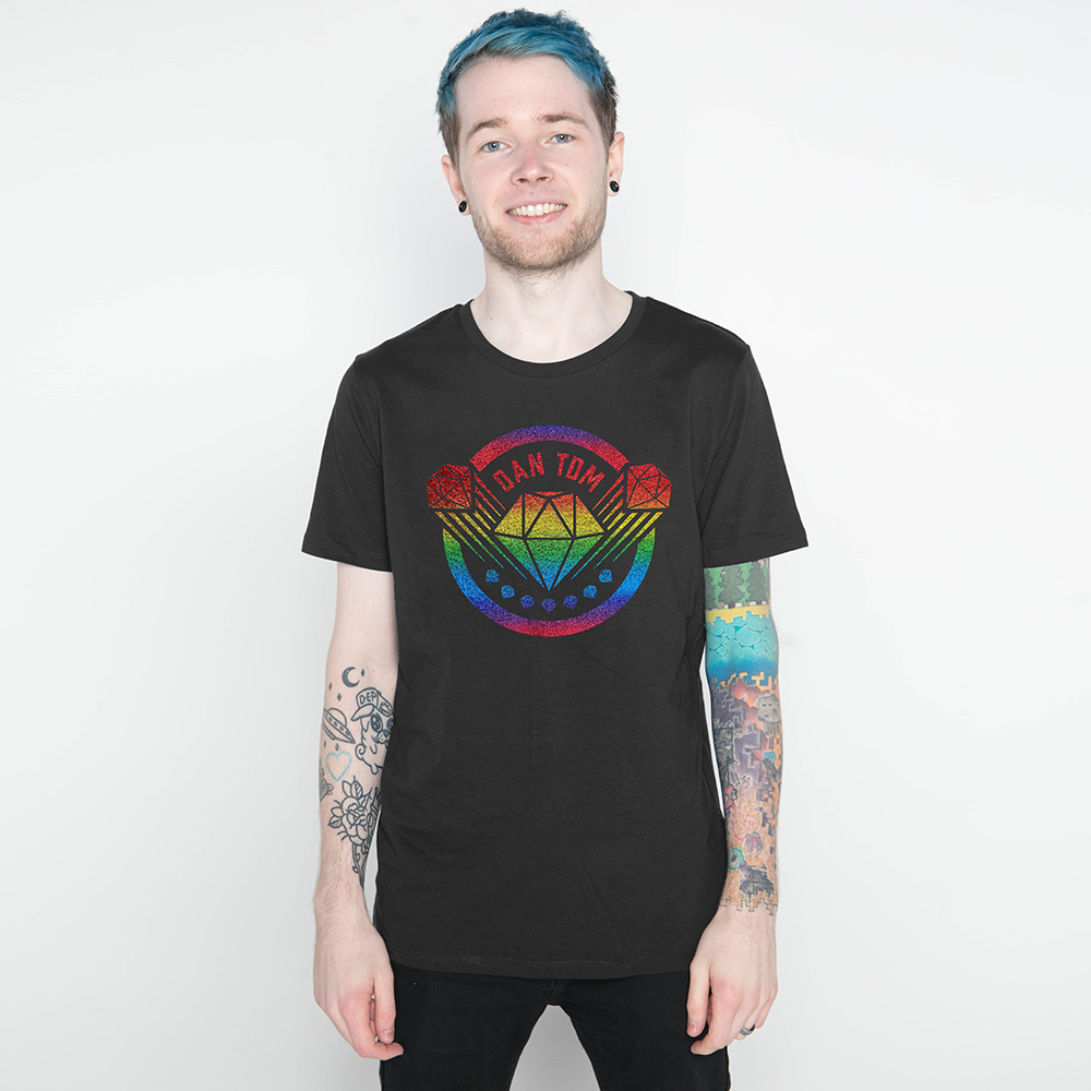 DanTDM Black Rainbow Hologram T-Shirt